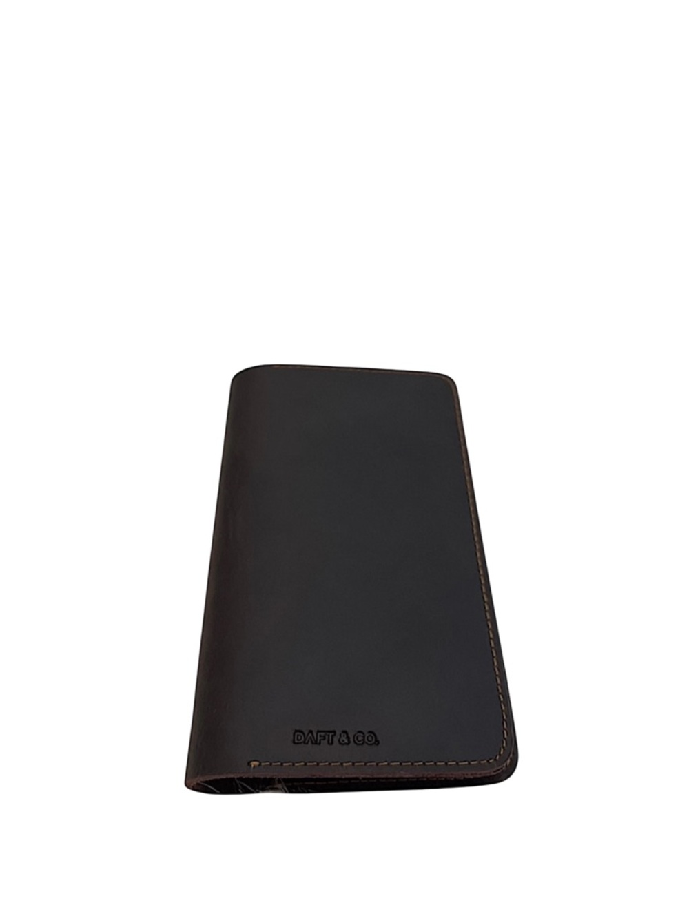DAFT & CO - BROWN LEATHER COMPACT BIFOLD WALLET WITH PEN - Picture 1 of 10